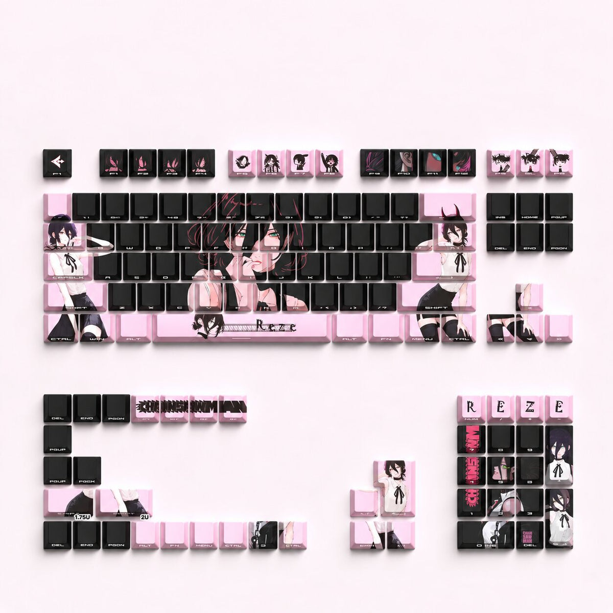 Reze Pink Keycaps Set