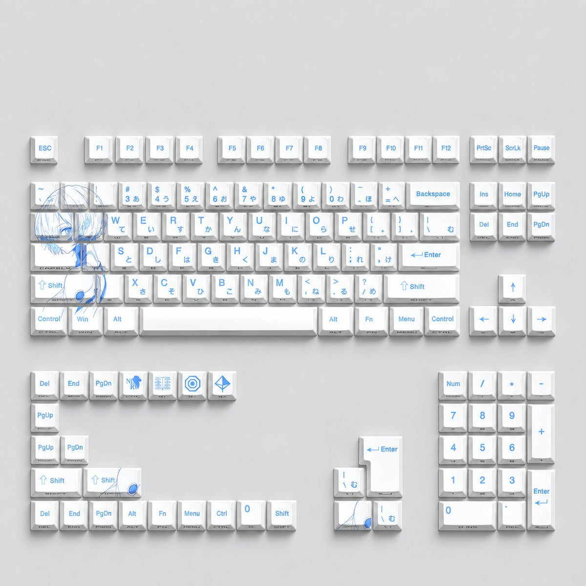 Rei Ayanami Keycaps Set