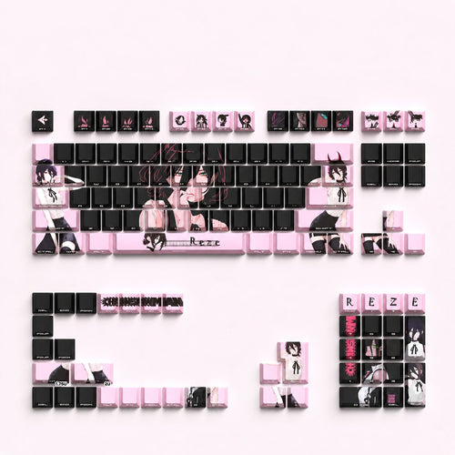 Reze Pink Keycaps Set
