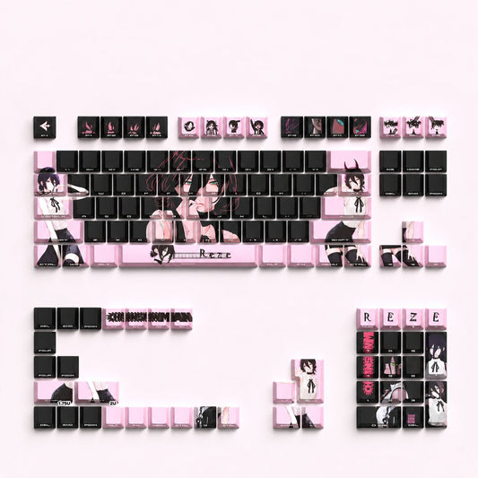 Reze Pink Keycaps Set