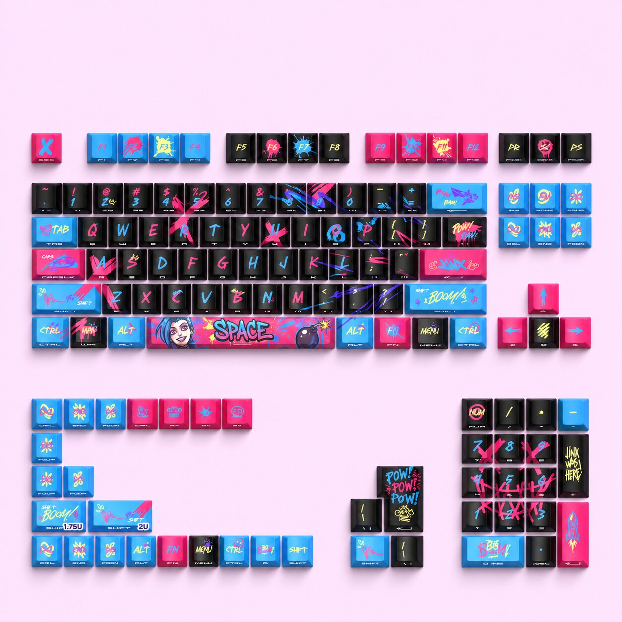 Jinx Keycaps Set