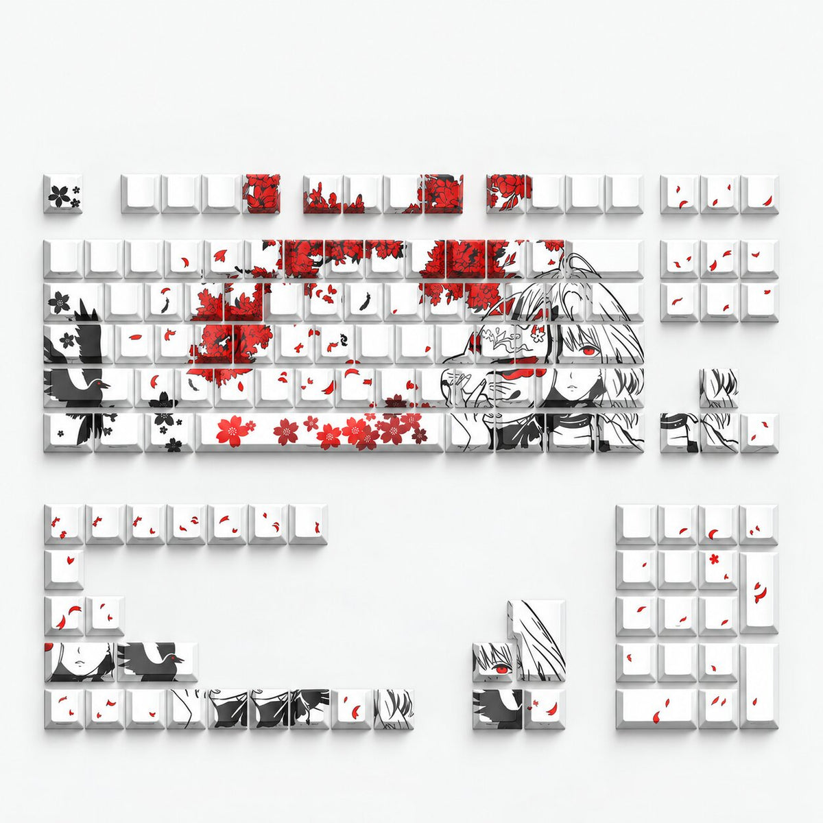 Fox Girl Anime Keycap Set