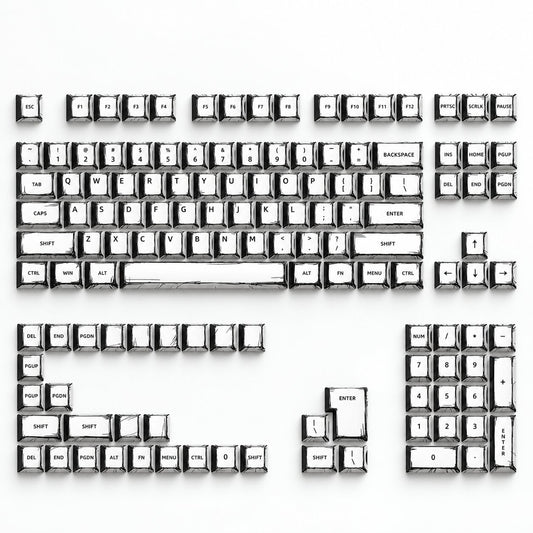 White Comic Keycap Set